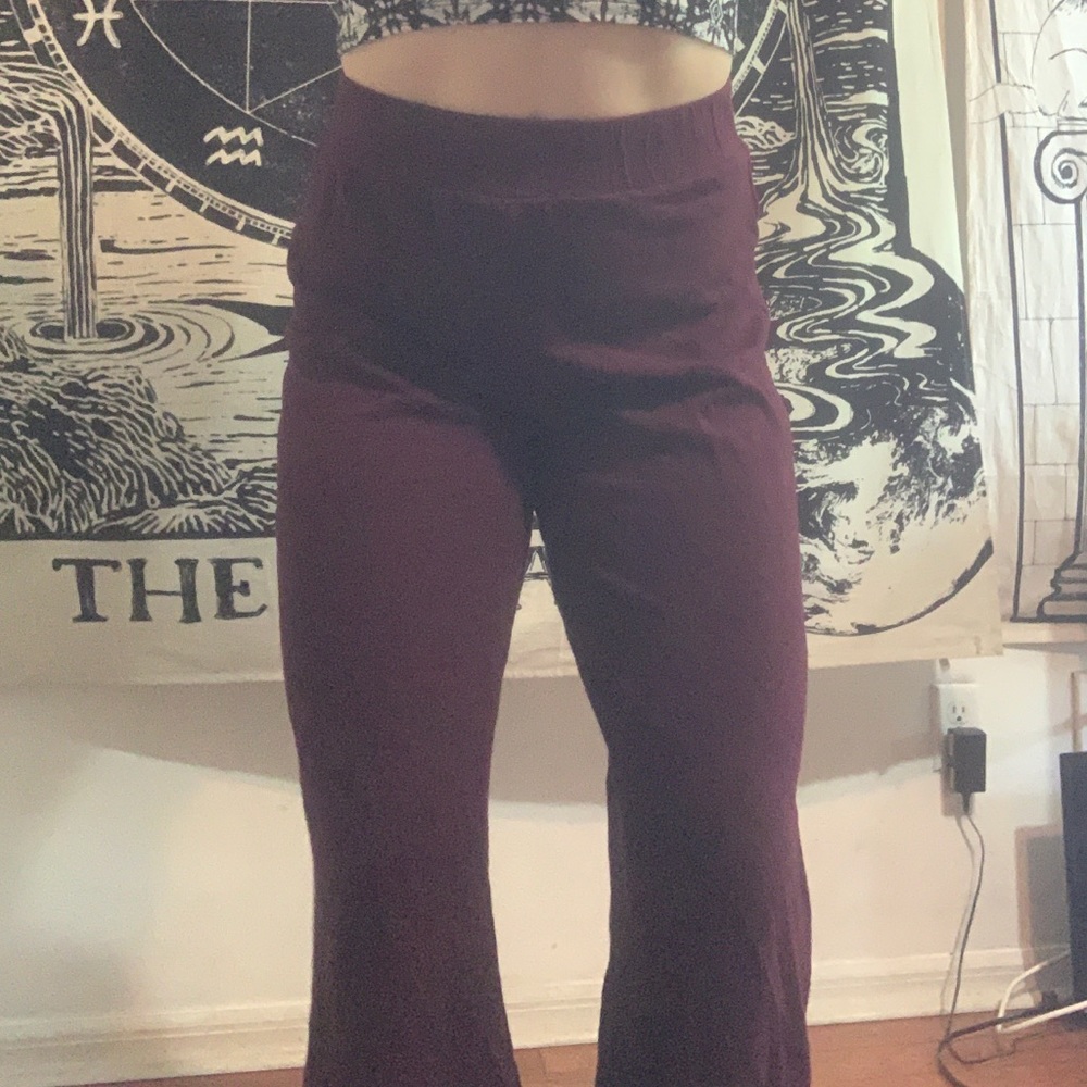 urban outfitters maroon palazzo pants